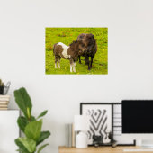 Shetland Pony Mother and Offspring Poster (Heimbüro)
