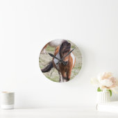 Shetland Pony, Shetland Islands, Schottland Runde Wanduhr (Zuhause)