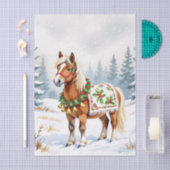 Shetland Pony und Holly Christmas Seidenpapier (Handwerk)