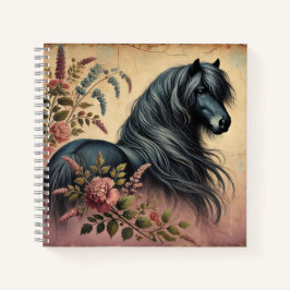 Shetland Pony Vintag Spiral Bound Notebook Notizblock