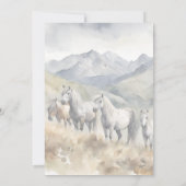Shetland Pony Watercolor Invitation Einladung (Rückseite)