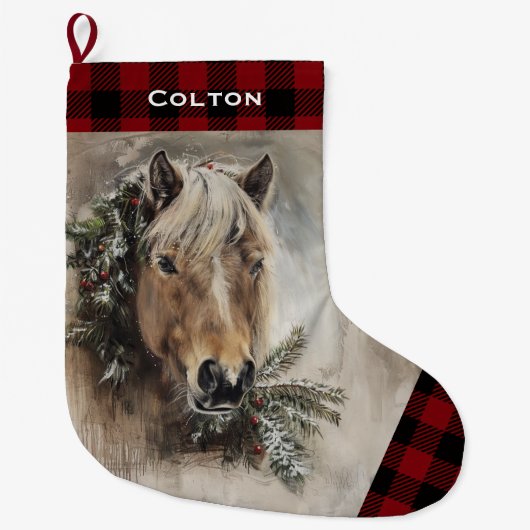 Shetland Pony Weihnachten Strumpf, Pferdesport Großer Weihnachtsstrumpf (Vorderseite)