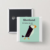 Shetland Puffin Vintage Button (Vorne & Hinten)