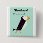 Shetland Puffin Vintage Button (Vorderseite)