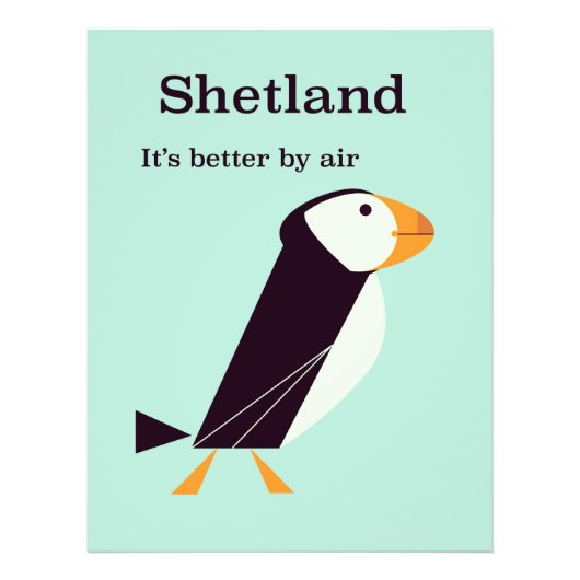 Shetland Puffin Vintage Fotodruck (Vorne)