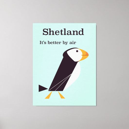 Shetland Puffin Vintage Leinwanddruck (Vorderseite)