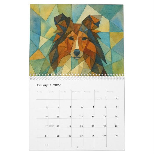Shetland-Schäferhund Kalender (Jan 2027)