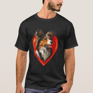 Shetland-Schäferhund zum Valentinstag T-Shirt