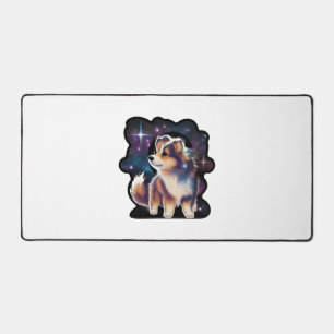 Shetland-Schafhundgalaxie Schreibtischunterlage