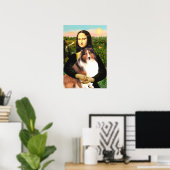 Shetland Sheepdog 7b - Mona Lisa Poster (Heimbüro)