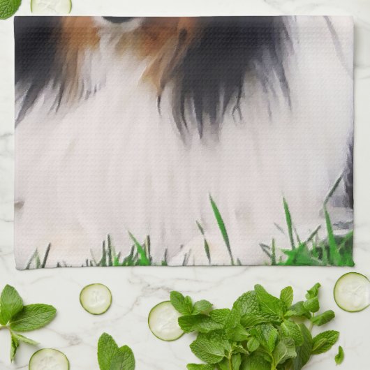 Shetland Sheepdog Art Handtuch (Gefaltet)