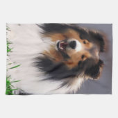 Shetland Sheepdog Art Handtuch (Horizontal)
