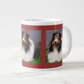 Shetland Sheepdog Art Jumbo-Tasse (Vorderseite Rechts)