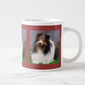Shetland Sheepdog Art Jumbo-Tasse (Rechts)