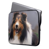 Shetland Sheepdog Art Laptopschutzhülle (Vorderseite Links)