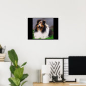 Shetland Sheepdog Art Poster (Heimbüro)