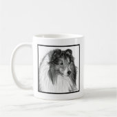 Shetland Sheepdog Art von Glenda S. Harlan Kaffeetasse (Links)