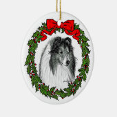Shetland Sheepdog Art von Glenda S. Harlan Keramik Ornament (Rechts)