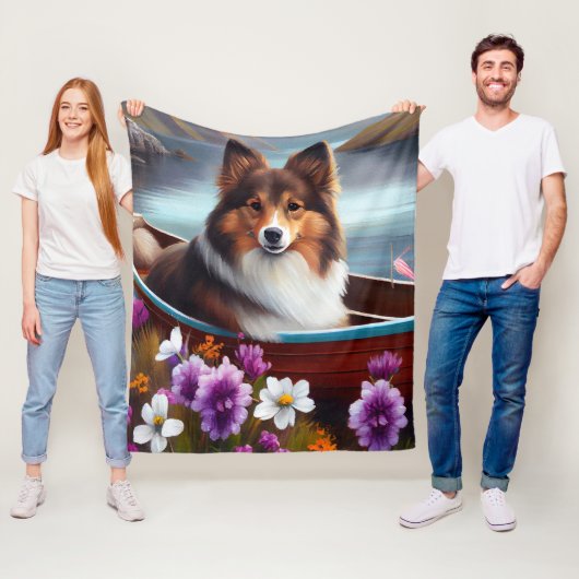 Shetland Sheepdog auf einem Paddel: Ein Landschaft Fleecedecke (Beispiel)