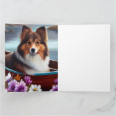 Shetland Sheepdog auf einem Paddel: Ein Landschaft Karte (Innenseite)