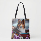 Shetland Sheepdog auf einem Paddel: Ein Landschaft Tasche (Vorderseite)