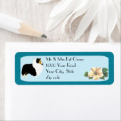 Shetland Sheepdog auf Türkis Floral (Insitu)