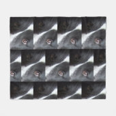 Shetland Sheepdog Augen Fleecedecke (Vorderseite (Horizontal))