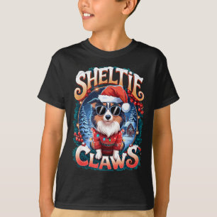 Shetland Sheepdog Besitzer Kostüm Sheltie Krallen T-Shirt