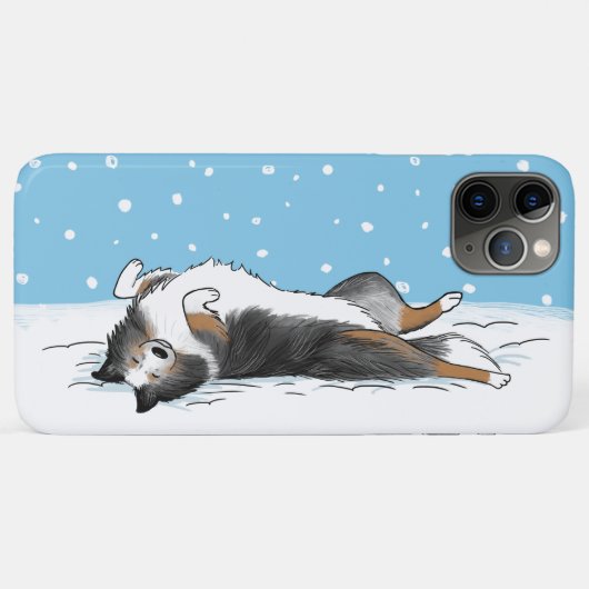 Shetland Sheepdog Blue Merle Sheltie Dog Holiday Case-Mate iPhone Hülle (Rückseite (Horizontal))