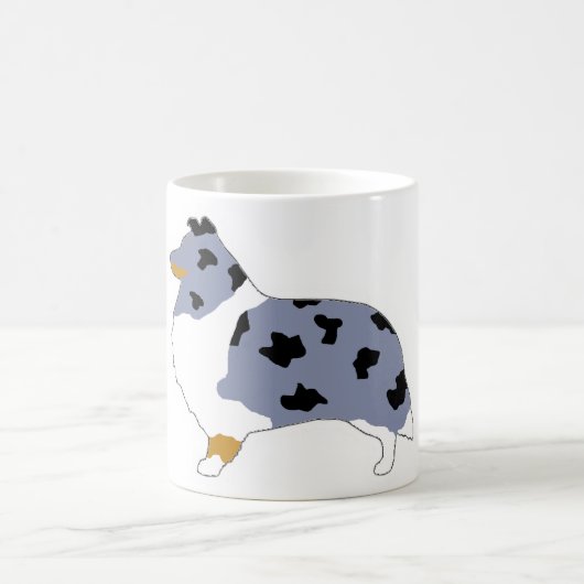 Shetland sheepdog blue merwhite and tan silo.pn kaffeetasse (Mittel)