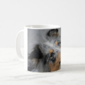 Shetland Sheepdog Blue Tri Kaffeetasse (Vorderseite Links)