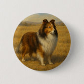 Shetland Sheepdog Button (Vorderseite)