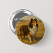 Shetland Sheepdog Button (Vorne & Hinten)