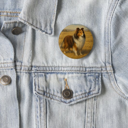 Shetland Sheepdog Button (Beispiel)