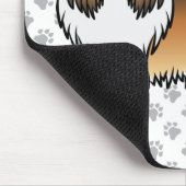 Shetland Sheepdog-Cartoon Dog & Paws Mousepad (Ecke)