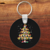 Shetland Sheepdog Christmas Tree Funny Sheltie Chr Schlüsselanhänger (Vorderseite)