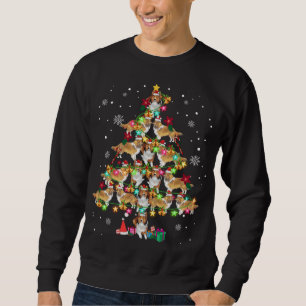 Shetland Sheepdog Christmas Tree Funny Sheltie Chr Sweatshirt