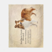 Shetland Sheepdog Companion and Devotion Fleecedecke (Vorderseite)