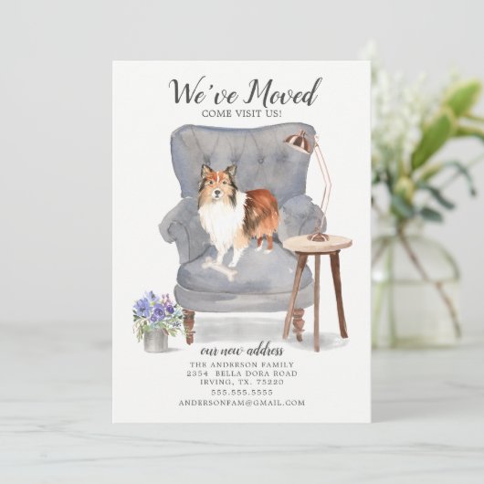 Shetland Sheepdog, der uns bewegt hat, Ankündigung (Stehend Vorderseite)