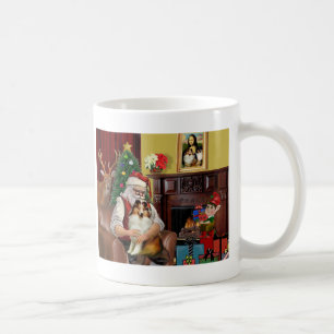 Shetland Sheepdog des Weihnachtsmanns (sw) Kaffeetasse