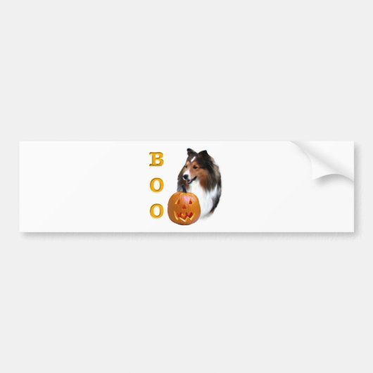 Shetland Sheepdog (Einmal) Boo Autoaufkleber (Vorne)