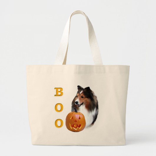 Shetland Sheepdog (Einmal) Boo Jumbo Stoffbeutel (Vorne)