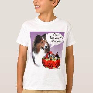Shetland Sheepdog (einmal) Halloween Candy T-Shirt