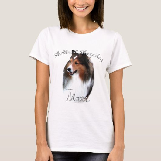 Shetland Sheepdog (Einmal) Mama 2 T-Shirt (Vorderseite)