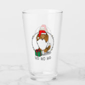 Shetland Sheepdog (Einmal) Niedlich Glas (Rückseite)
