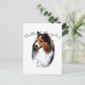 Shetland Sheepdog (Einmal) Vater 2 Postkarte (Stehend Vorderseite)