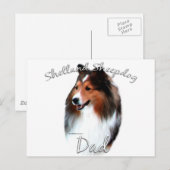 Shetland Sheepdog (Einmal) Vater 2 Postkarte (Vorne/Hinten)