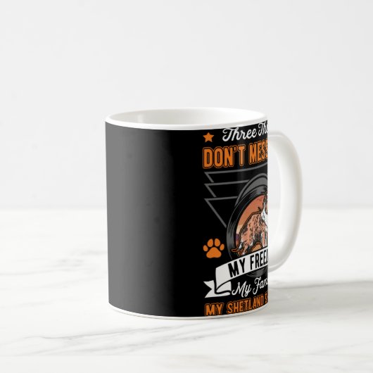 Shetland Sheepdog Family Mini Collie Sheltie Kaffeetasse (VorderseiteRechts)