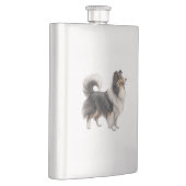 Shetland Sheepdog Flachmann (Rechts)