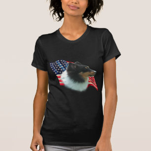 Shetland Sheepdog-Flagge T-Shirt